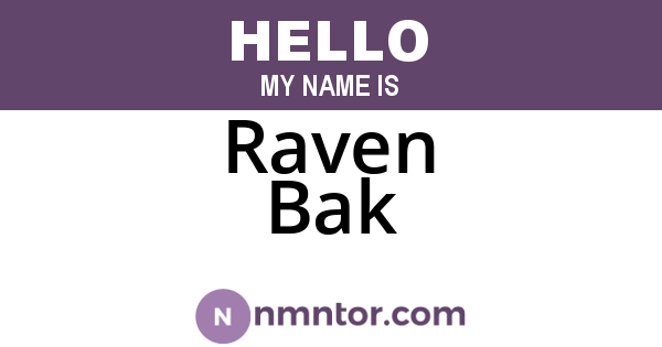 Raven Bak