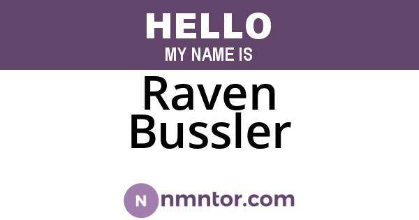 Raven Bussler