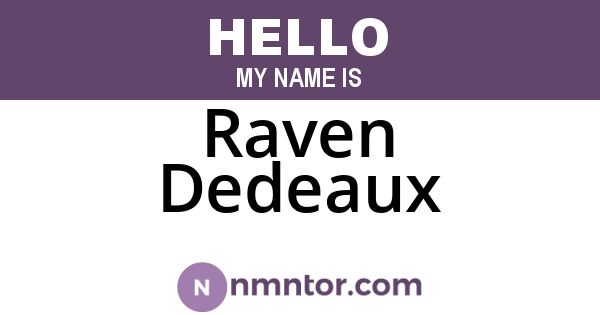Raven Dedeaux