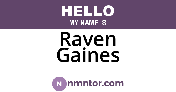 Raven Gaines