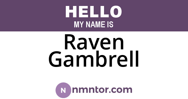 Raven Gambrell