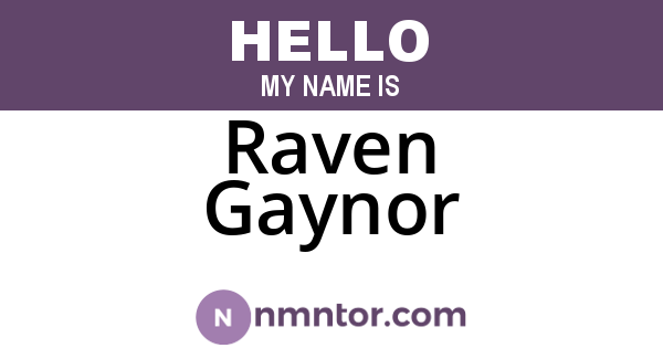 Raven Gaynor