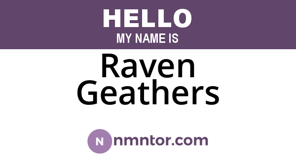 Raven Geathers