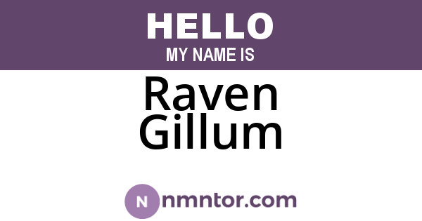 Raven Gillum