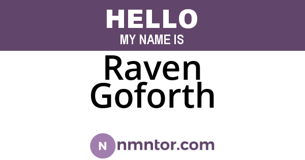 Raven Goforth