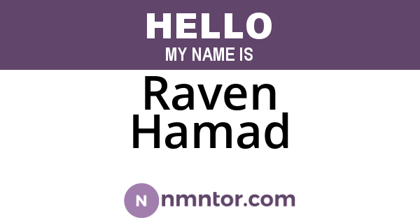 Raven Hamad