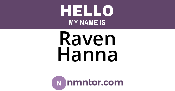 Raven Hanna