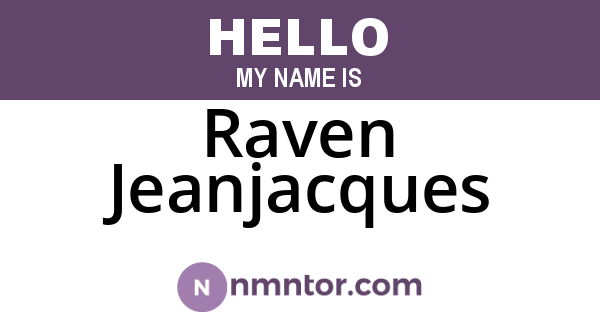 Raven Jeanjacques