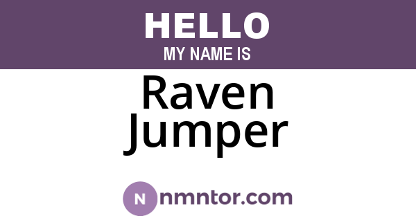 Raven Jumper