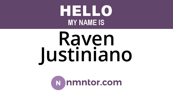 Raven Justiniano