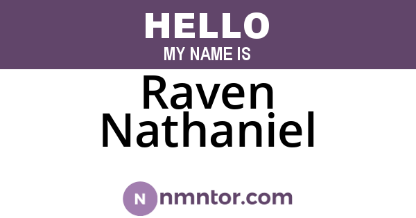 Raven Nathaniel