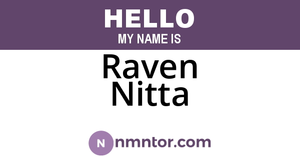 Raven Nitta