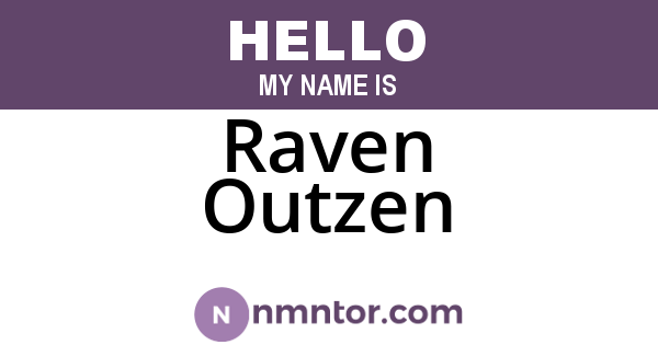 Raven Outzen