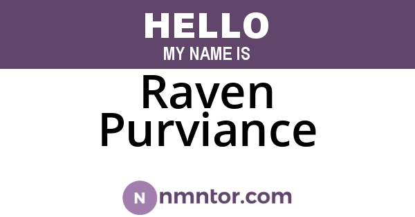Raven Purviance
