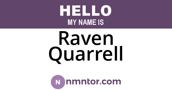 Raven Quarrell