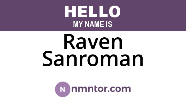 Raven Sanroman