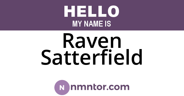 Raven Satterfield