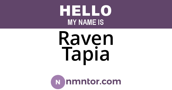 Raven Tapia