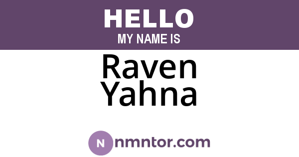 Raven Yahna