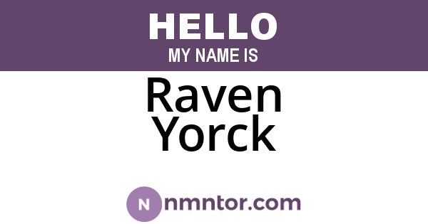 Raven Yorck