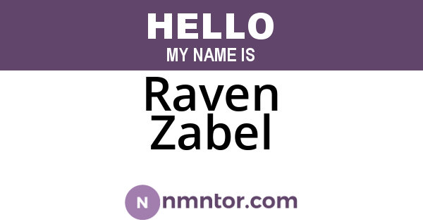 Raven Zabel