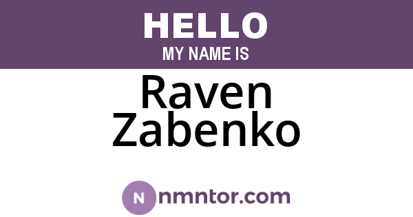 Raven Zabenko