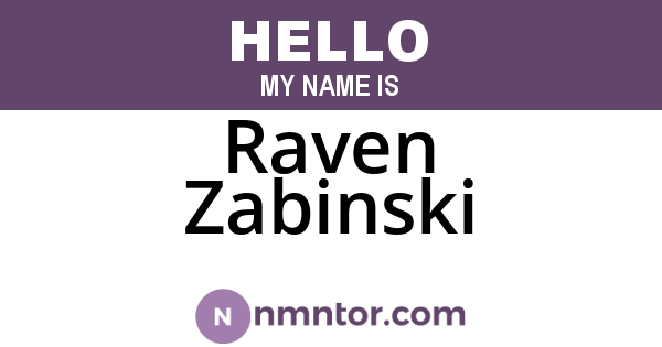 Raven Zabinski