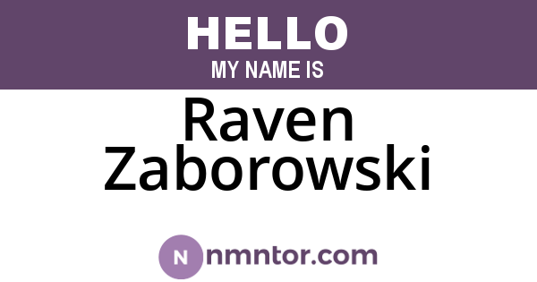 Raven Zaborowski