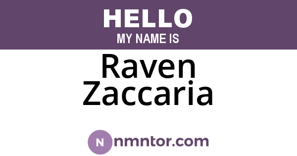 Raven Zaccaria
