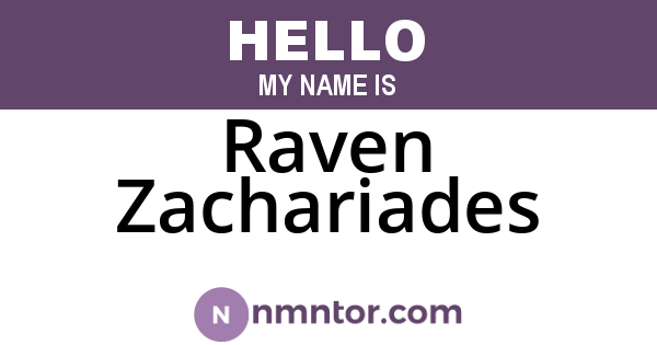 Raven Zachariades