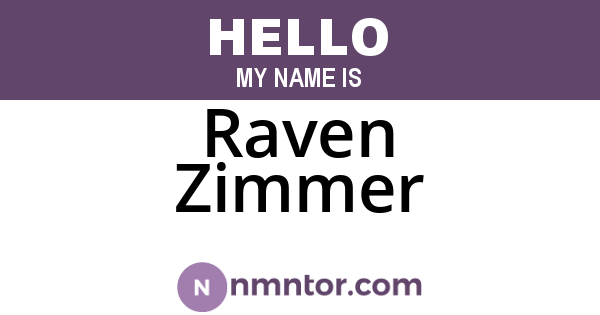 Raven Zimmer