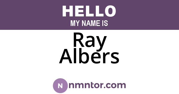 Ray Albers