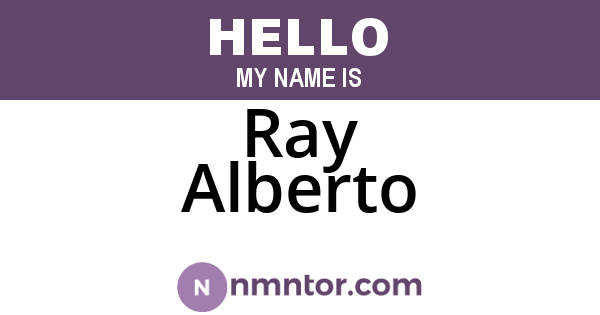 Ray Alberto