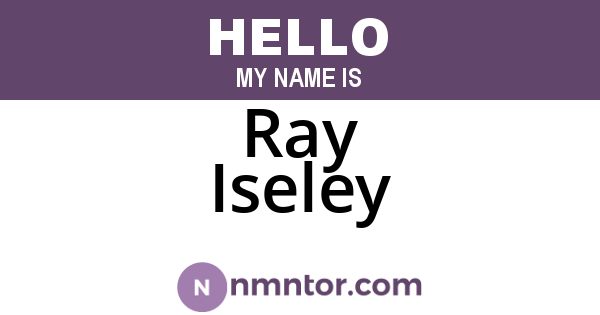 Ray Iseley