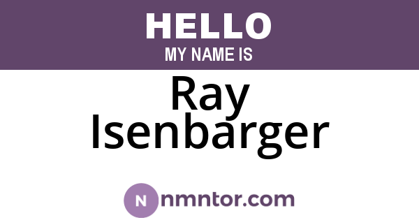 Ray Isenbarger
