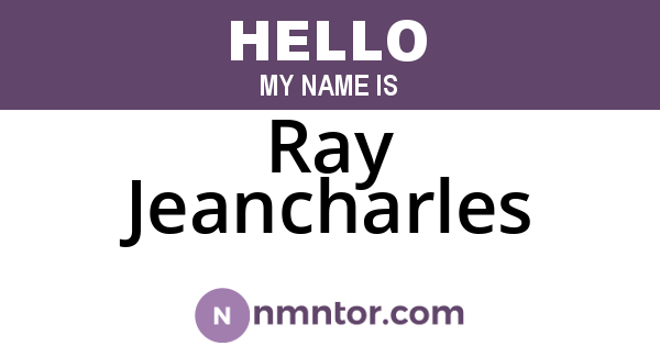 Ray Jeancharles