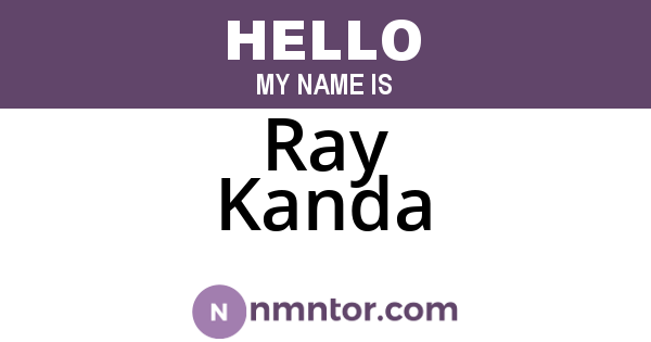 Ray Kanda
