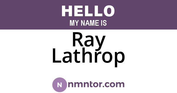 Ray Lathrop