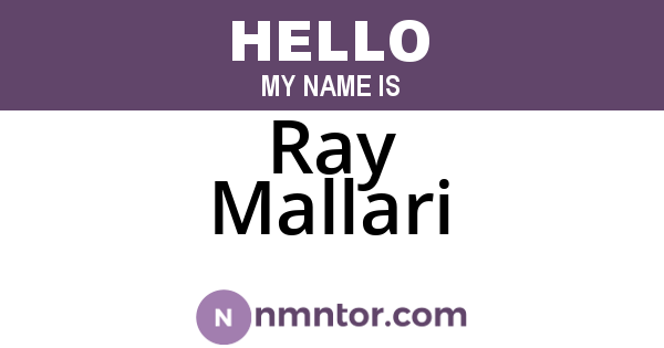 Ray Mallari