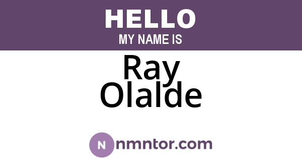 Ray Olalde