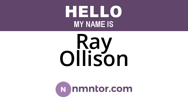 Ray Ollison