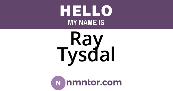 Ray Tysdal