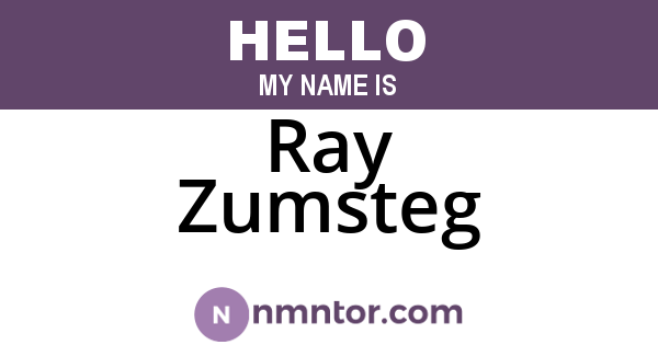 Ray Zumsteg