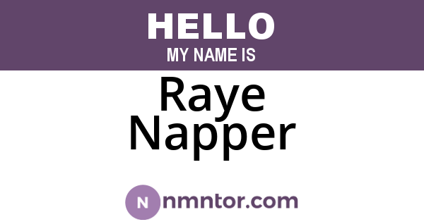 Raye Napper