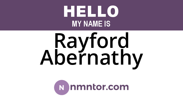 Rayford Abernathy