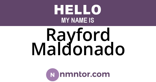 Rayford Maldonado