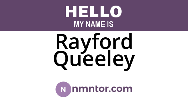 Rayford Queeley