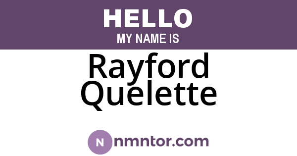 Rayford Quelette