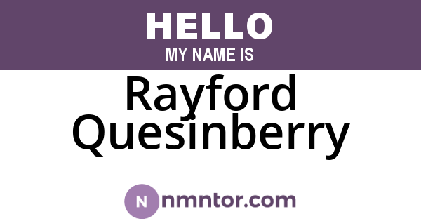 Rayford Quesinberry