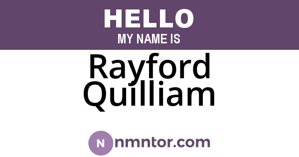 Rayford Quilliam